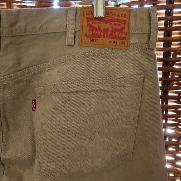 Limited Levis 501 White Oak Cone Denim 2015 Jeans 42 x 30 - Picture 2 of 11